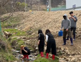 4월, 유난히도 햇살이 따스하던 날, 아이들은 저마다 장화와 장갑을 챙겨 삼삼오오 텃밭으로 모였습니다.

처음에는 벌레가 많다며, 흙과 돌을 만지는 걸 꺼리던 아이들이었지만,
시간이 지나면서 점차 흙과 풀, 물과 바람 속에 스며들었습니다.
아직은 아무것도 없는 텅 빈 땅이었지만, 아이들의 손길이 닿을 때마다 고랑이 생기고, 울타리가 만들어지며
조금씩 ‘아이들만의 작은 텃밭’이 모습을 갖춰갔습니다.

그리고 마침내, 작물을 심는 날이 다가왔습니다.
아이들은 스스로 고른 작물의 이름표를 들고 서로가 만든 고랑에 정성껏 심으며 기대에 찬 표정을 지었습니다.
매일같이 물을 주고 살피며, 작은 손으로 부지런히 가꿨습니다.

그렇게 시간이 흐르고, 아이들의 사랑과 정성을 가득 머금은 작물들은
햇살을 받아 반짝이며 저마다 예쁜 모습으로 자라났습니다.

“선생님, 이건 제가 키운 상추예요!”
자랑스럽게 작물을 들어 보이는 아이의 얼굴엔 햇살보다 더 환한 미소가 피어 있었습니다.
아이들의 텃밭엔 푸르른 작물보다 더 소중한 추억이 자라나는 듯 합니다.

이번 텃밭 활동을 통해 아이들은 생명의 소중함을 몸으로 느끼고,
함께 땀 흘리는 경험 속에서 협력과 배려를 자연스럽게 익혔습니다.
아이들의 작은 손으로 가꾼 텃밭은, 앞으로도 계속 자라날 ‘성장’의 밑거름이 되어 줄 것입니다.